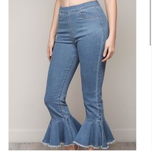 Kick flare bloomer pants